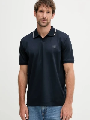 Marc O'Polo polo bawełniane kolor granatowy gładki 526203453080