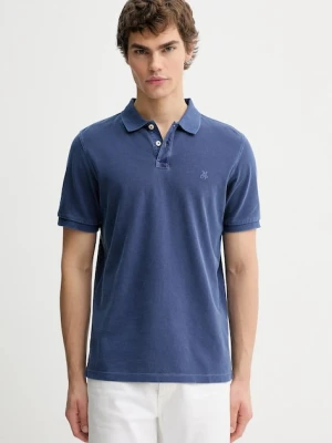 Marc O'Polo polo bawełniane męski kolor granatowy gładki M26226653000