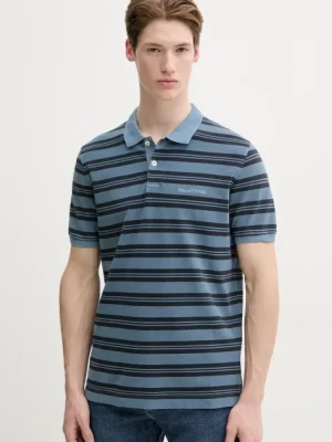 Marc O'Polo polo bawełniane męski kolor niebieski wzorzysty 522206853040