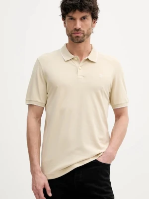 Marc O'Polo polo męski kolor beżowy gładki 536214753186