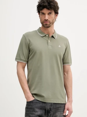 Marc O'Polo polo męski kolor zielony gładki 536214753186