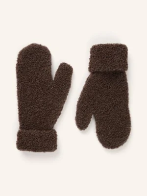 Marc O'polo Rękawiczki Jednopalcowe Z Pluszowego Materiału braun