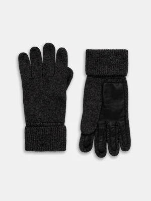 Marc O'Polo rękawiczki z dodatkiem wełny męskie kolor szary 530626604012