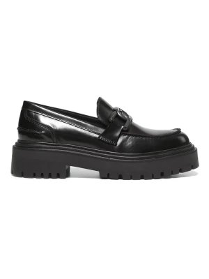 Marc O'Polo Shoes Skórzane mokasyny "Elin" w kolorze czarnym rozmiar: 39