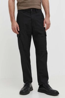 Marc O'Polo spodnie bawełniane kolor czarny proste 423725810034