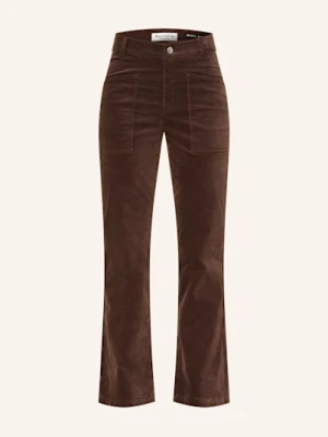Marc O'polo Spodnie Bootcut Kiruna Z Aksamitu braun