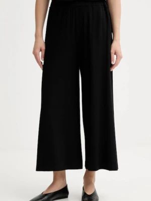 Marc O'Polo spodnie damskie kolor czarny szerokie high waist 5000007214