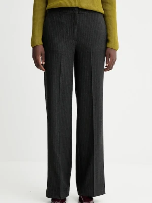Marc O'Polo spodnie damskie kolor szary proste high waist M09026210187