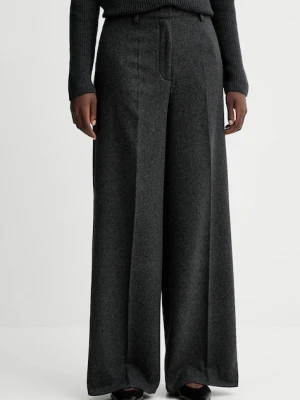 Marc O'Polo spodnie damskie kolor szary szerokie high waist 509020810149