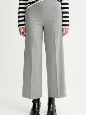 Marc O'Polo spodnie damskie kolor szary szerokie high waist M08015710423
