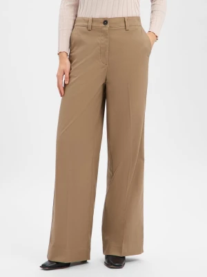 Marc O'Polo Spodnie Kobiety Bawełna brązowy wypukły wzór tkaniny,