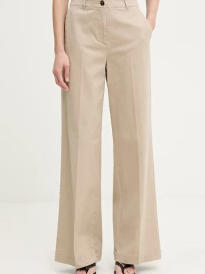 Marc O'Polo spodnie wide leg damskie bawełniane