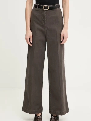 Marc O'Polo spodnie wide leg damskie bawełniane z elastanem