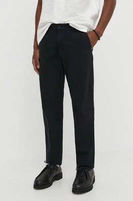 Marc O'Polo spodnie z domieszką lnu kolor czarny proste
