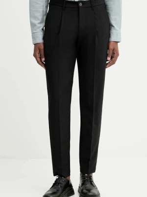 Marc O'Polo spodnie z domieszką wełny męskie kolor czarny w fasonie chinos 530021410102