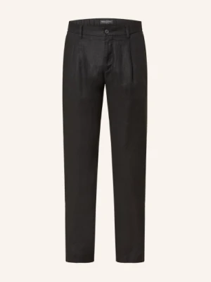 Marc O'polo Spodnie Z Lnu O Zwężanym Kroju schwarz