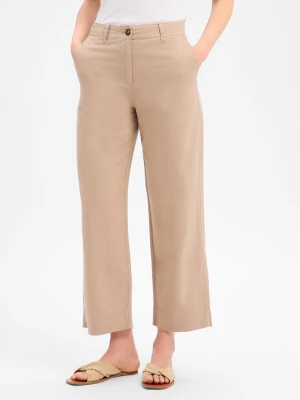 Marc O'Polo Spodnie z zawartością lnu Kobiety Bawełna beżowy,