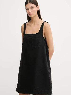 Marc O'Polo sukienka jeansowa kolor czarny mini prosta 5000007885