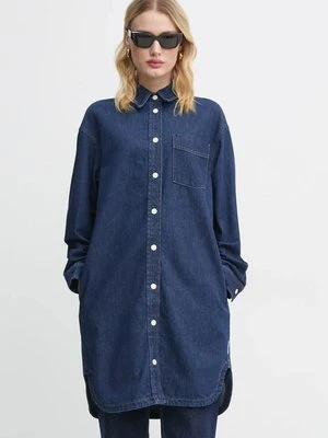 Marc O'Polo sukienka jeansowa kolor granatowy mini oversize 5000006121