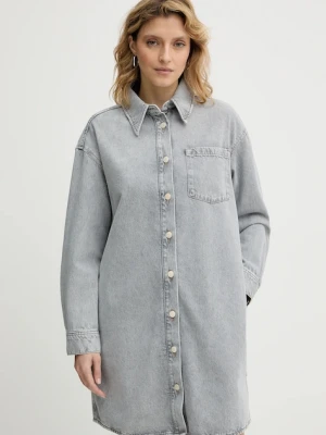 Marc O'Polo sukienka jeansowa kolor szary mini oversize 5000007869