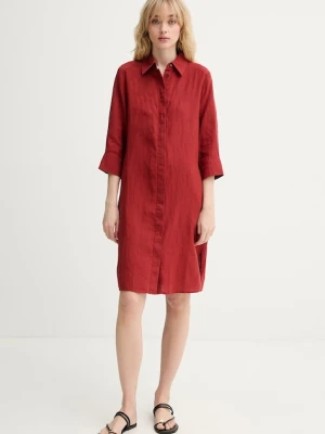 Marc O'Polo sukienka koszulowa lniana