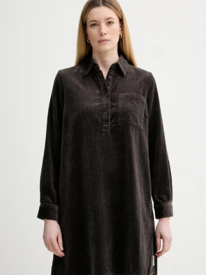 Marc O'Polo sukienka sztruksowa kolor brązowy mini prosta 5000007458