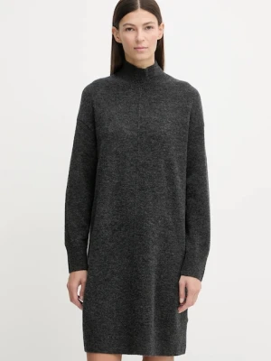 Marc O'Polo sukienka z dodatkiem wełny kolor szary mini oversize 5000007471