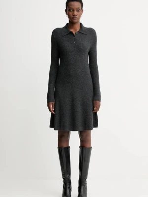 Marc O'Polo sukienka z dodatkiem wełny kolor szary mini rozkloszowana 5000006940