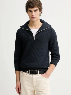 Marc O'Polo sweter bawełniany granatowy