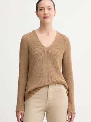 Marc O'Polo sweter bawełniany damski kolor beżowy lekki 508605960097