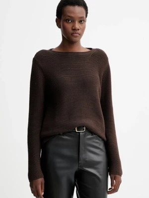 Marc O'Polo sweter bawełniany damski kolor brązowy 511605960113