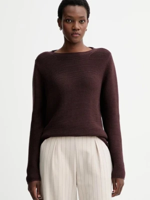 Marc O'Polo sweter bawełniany damski kolor brązowy 511605960113