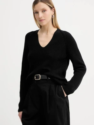 Marc O'Polo sweter bawełniany damski kolor czarny 506605960097