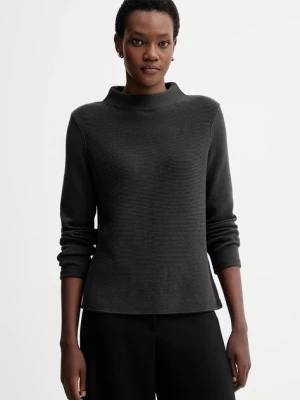 Marc O'Polo sweter bawełniany damski kolor szary z półgolfem 511605960419