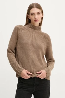 Marc O'Polo sweter bawełniany kolor brązowy z półgolfem 409605960009