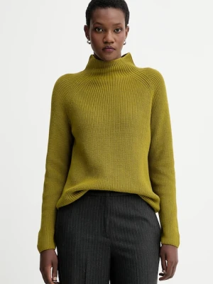 Marc O'Polo sweter bawełniany kolor zielony z półgolfem M09605960009