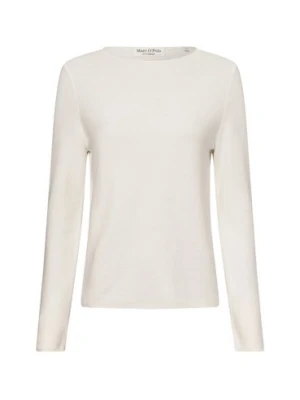 Marc O'Polo Sweter damski Kobiety Bawełna biały jednolity,