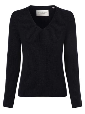 Marc O'Polo Sweter damski Kobiety Bawełna niebieski jednolity,
