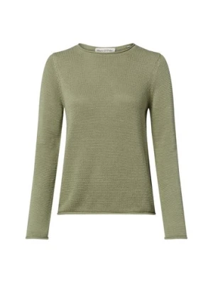 Marc O'Polo Sweter damski Kobiety Bawełna zielony jednolity,