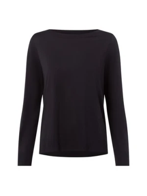 Marc O'Polo Sweter damski Kobiety Lyocell niebieski jednolity,