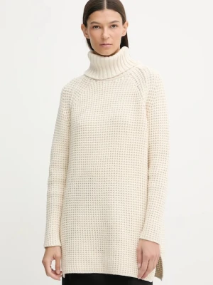 Marc O'Polo sweter damski kolor beżowy ciepły z golfem 5000007659