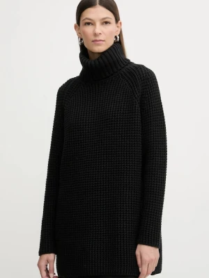 Marc O'Polo sweter damski kolor czarny ciepły z golfem 5000007659