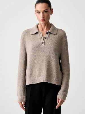 Marc O'Polo sweter damski z bawełną beżowy