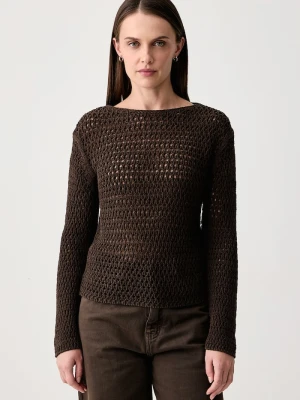 Marc O'Polo sweter damski z bawełną zielony