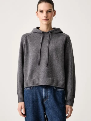 Marc O'Polo sweter damski z dodatkiem wełny szary