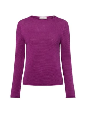 Marc O'Polo Sweter damski z dzianiny Kobiety Bawełna lila jednolity,