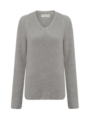 Marc O'Polo Sweter damski z dzianiny Kobiety Bawełna szary jednolity,