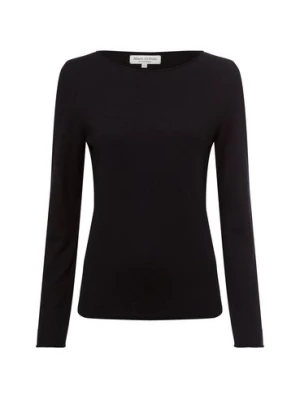 Marc O'Polo Sweter damski z dzianiny z zawartością wełny dziewiczej Kobiety wełna ze strzyży czarny jednolity,