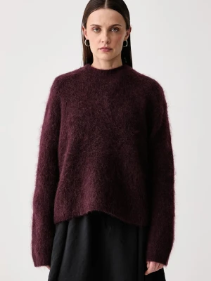Marc O'Polo sweter damski z wełną bordowy