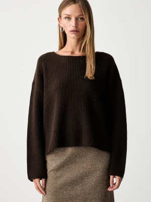 Marc O'Polo sweter damski z wełną brązowy